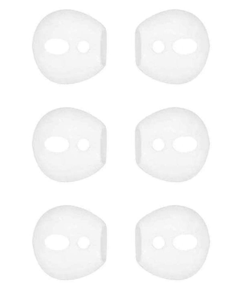 BLLQ Fit in Case AirPods Eartips Covers Anti-Slip Earuds Cover Silicone Compatible with AirPods 2 & AirPods 1 or EarPods ã€ Fit in The Charging Case ã€‘ 3 Pairs White - Image 1